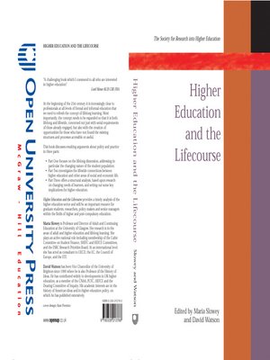 cover image of Higher Education and the Lifecourse